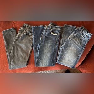 3 pairs American Eagle airflex + jeans 29x32